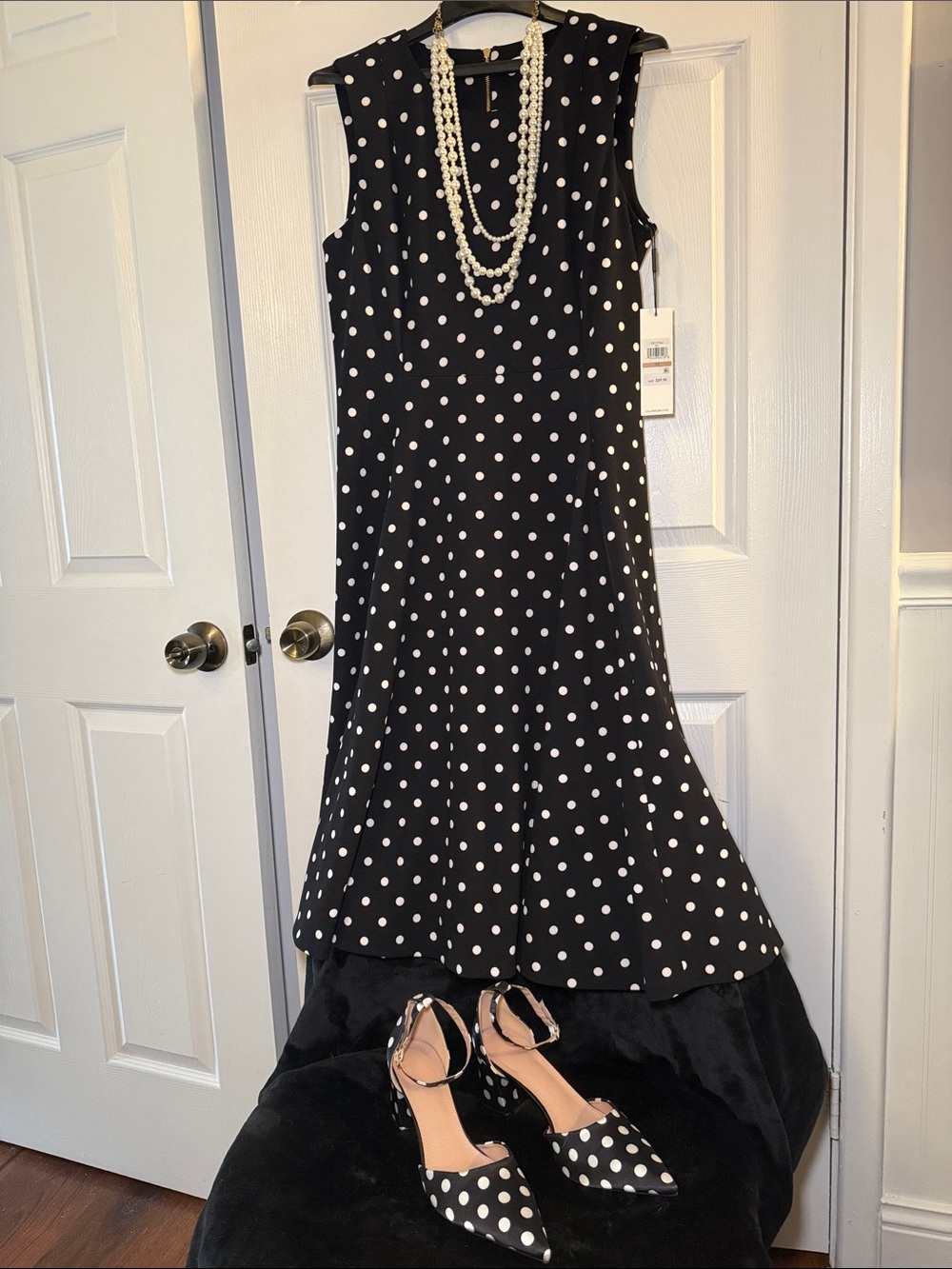 Calvin Klein Polka Dot Swing Dress – NWT – Size 12 – Pockets!
